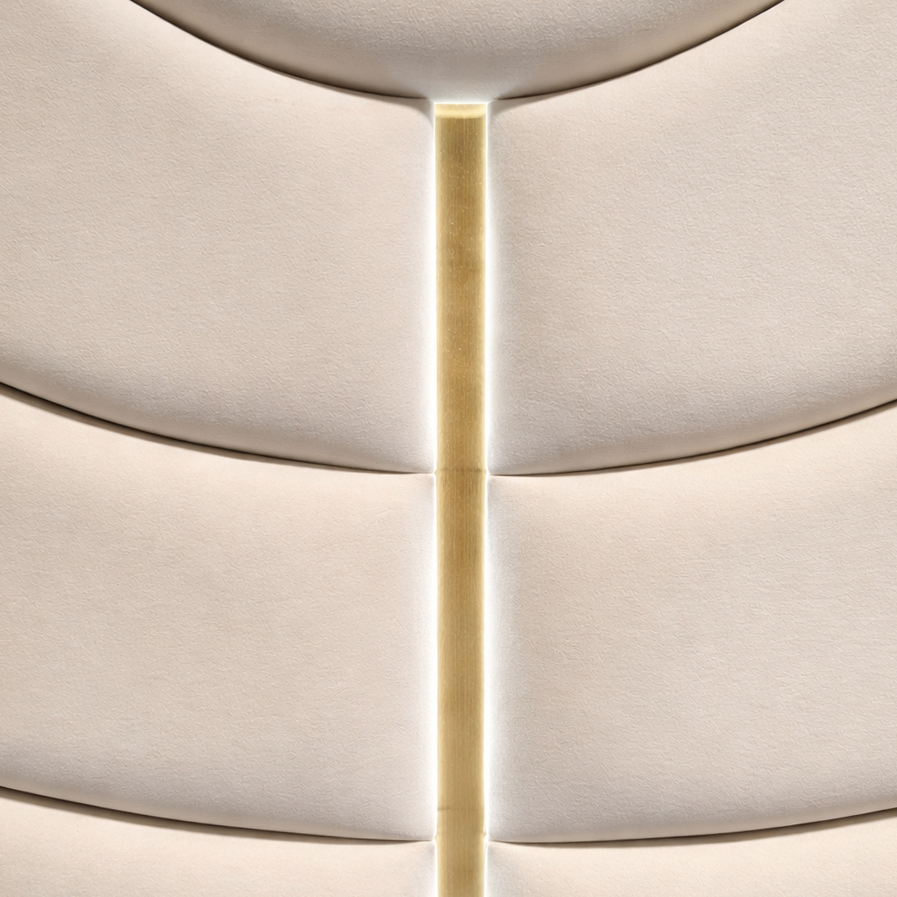 ALIANA High Back Velvet Bed