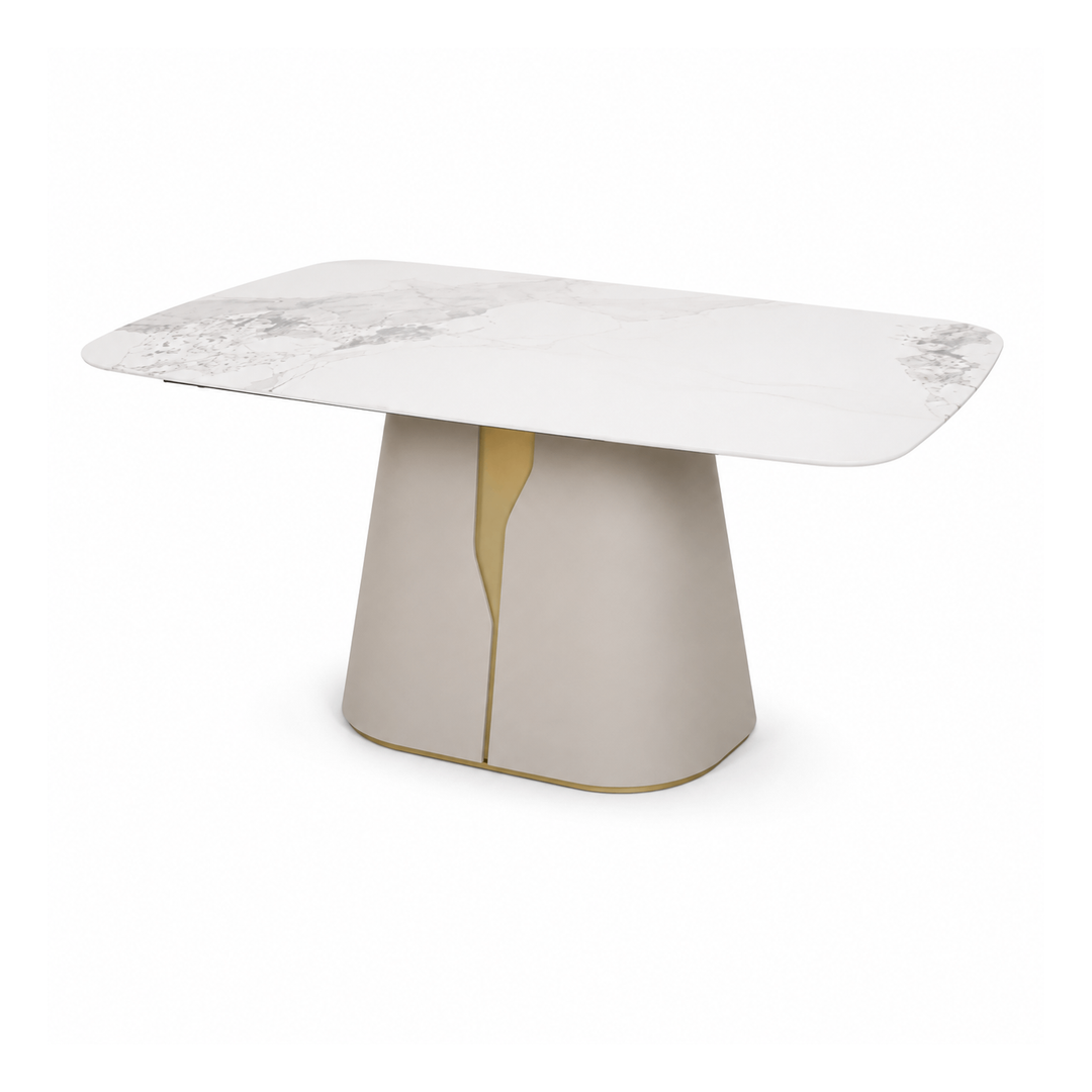 ANDRIN Contemporary Two-Tone Dining Table
