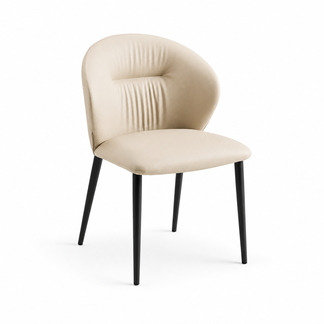ARACELI Beige Leatherette Pet-friendly Dining Chair