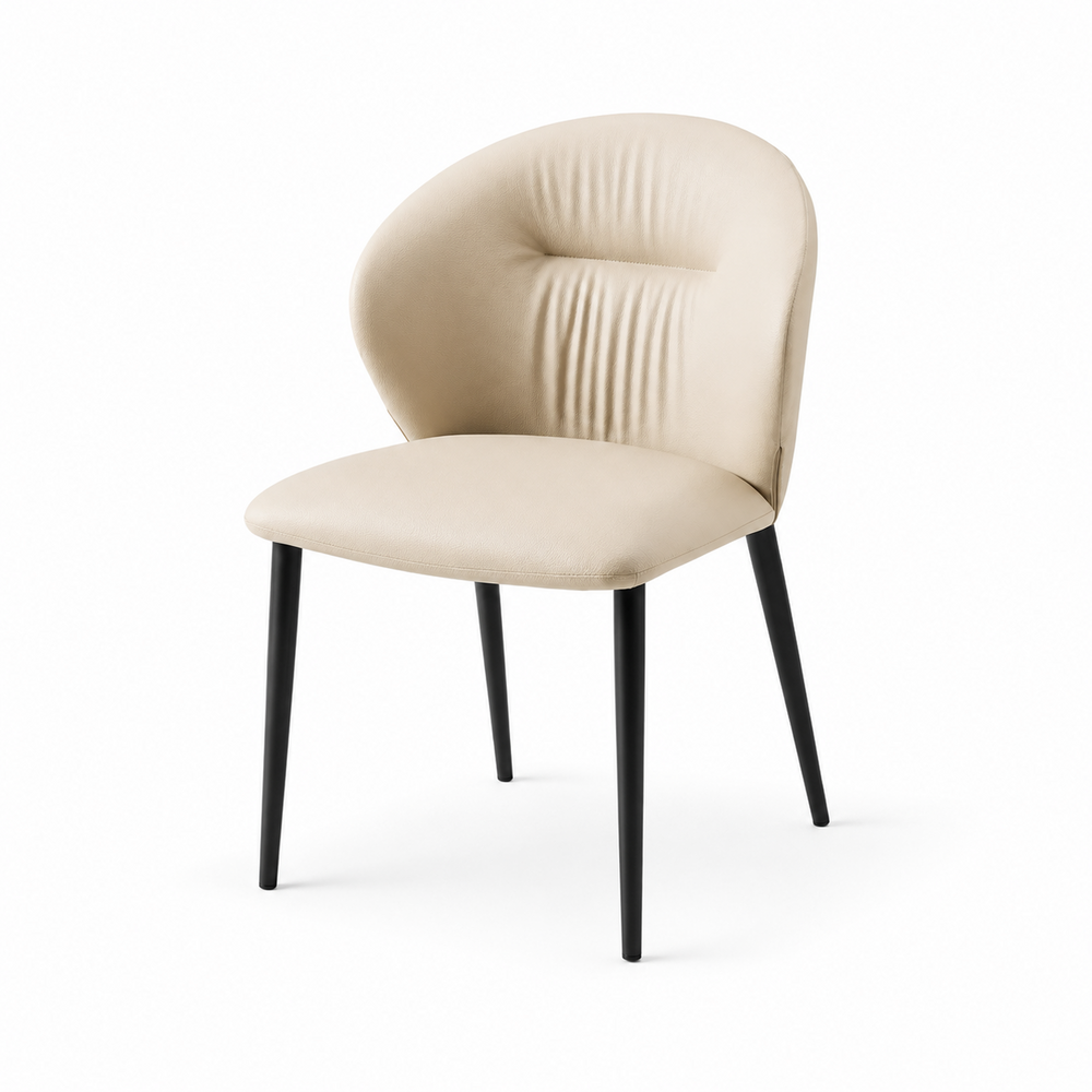 ARACELI Beige Leatherette Pet-friendly Dining Chair