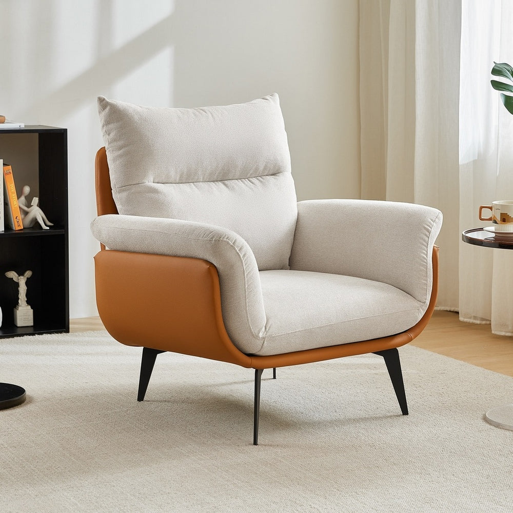 ARIEL Cozy Fabric Accent Chair