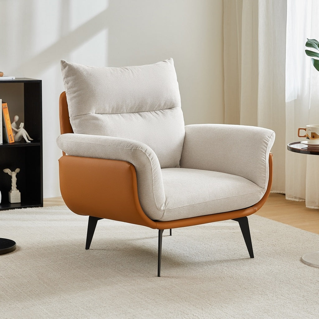 ARIEL Cozy Fabric Accent Chair