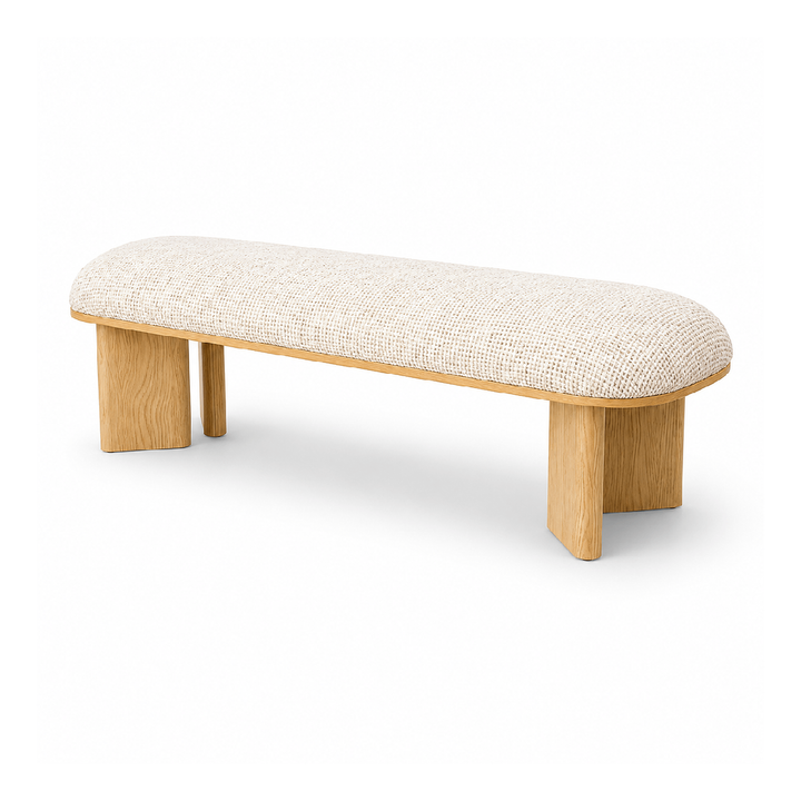 SIGRID Beige Fabric Bench