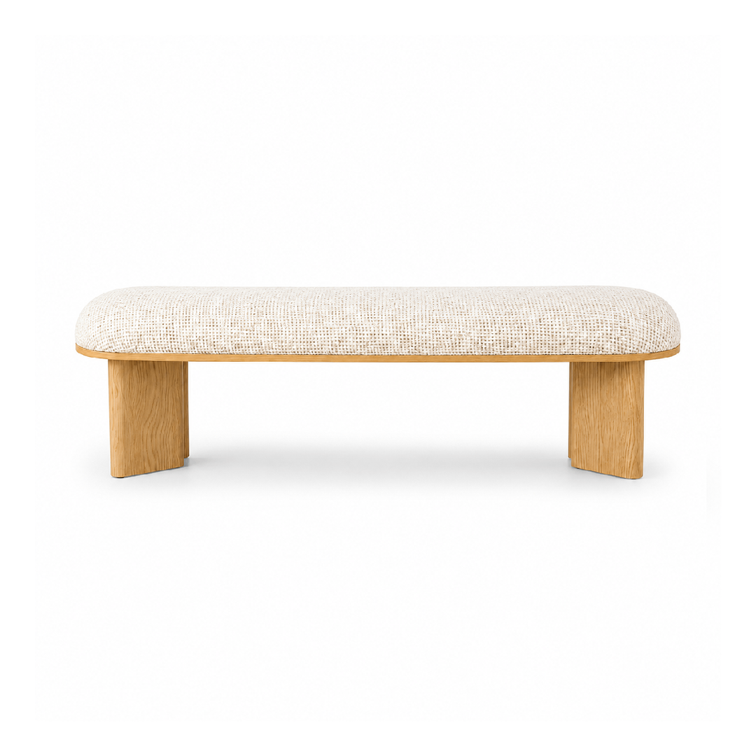 SIGRID Beige Fabric Bench