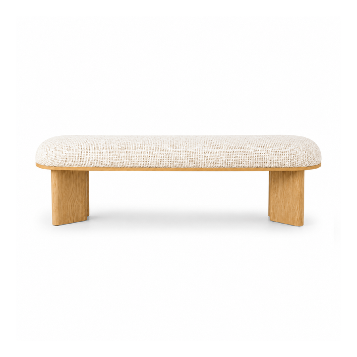 SIGRID Beige Fabric Bench