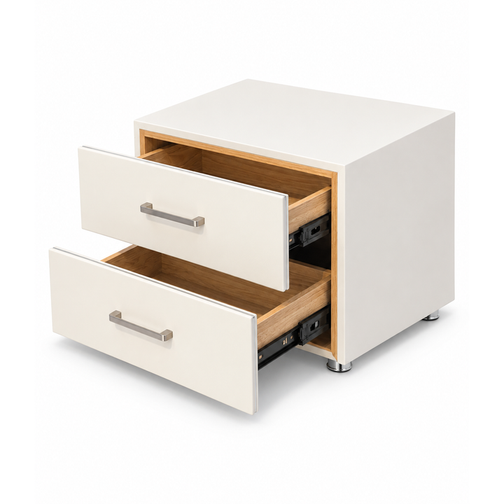 AUDREY Chrome-Foot Nightstand