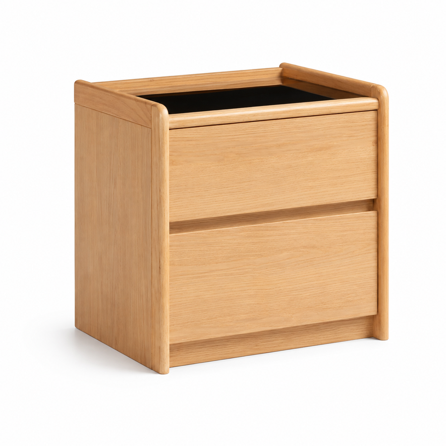 AVIANA Compact Glass Top Nightstand