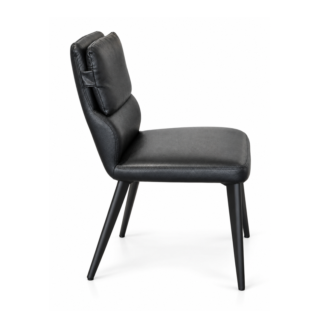 BENNIE Cushioned Black Dining Chair