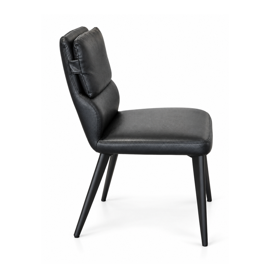 BENNIE Cushioned Black Dining Chair