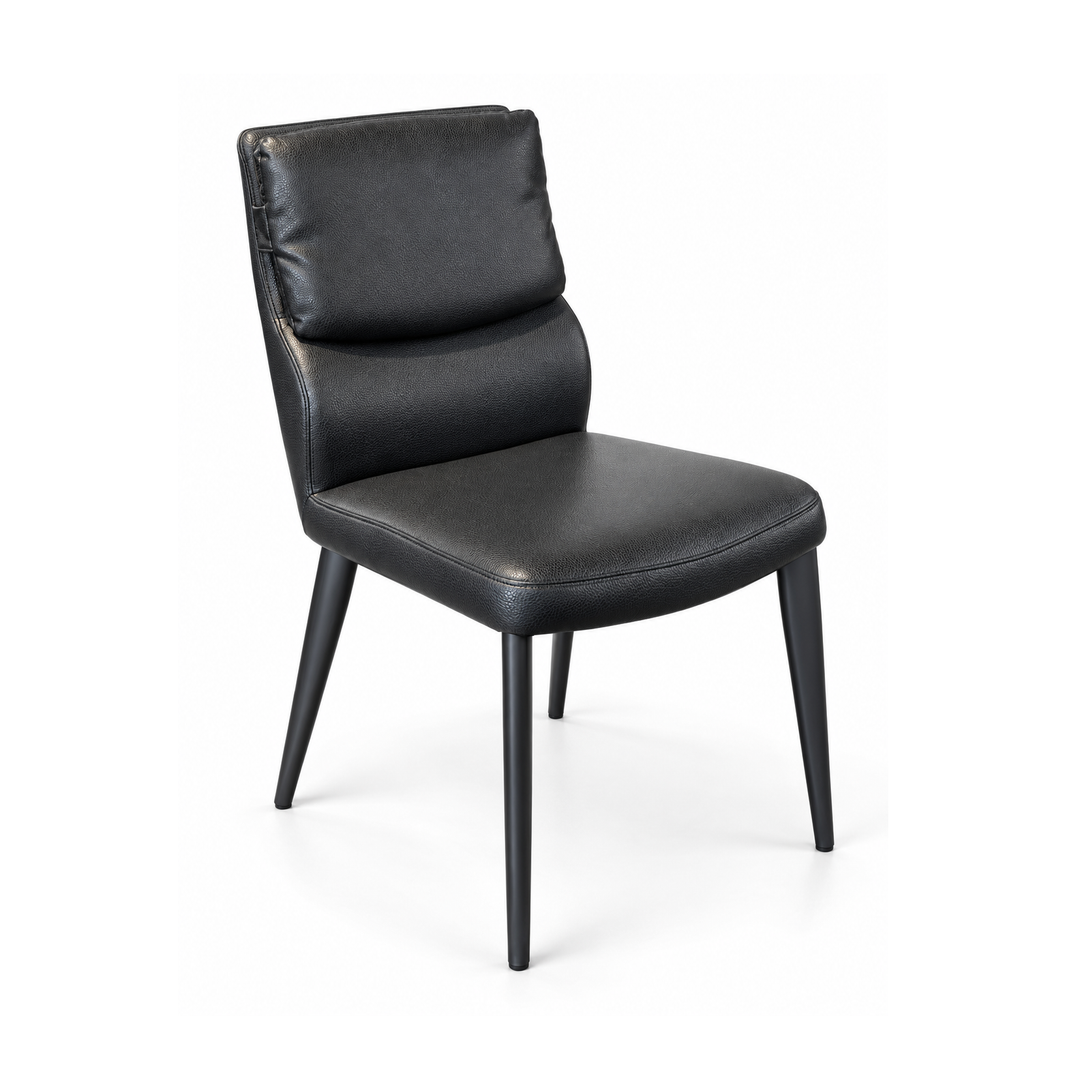 BENNIE Cushioned Black Dining Chair