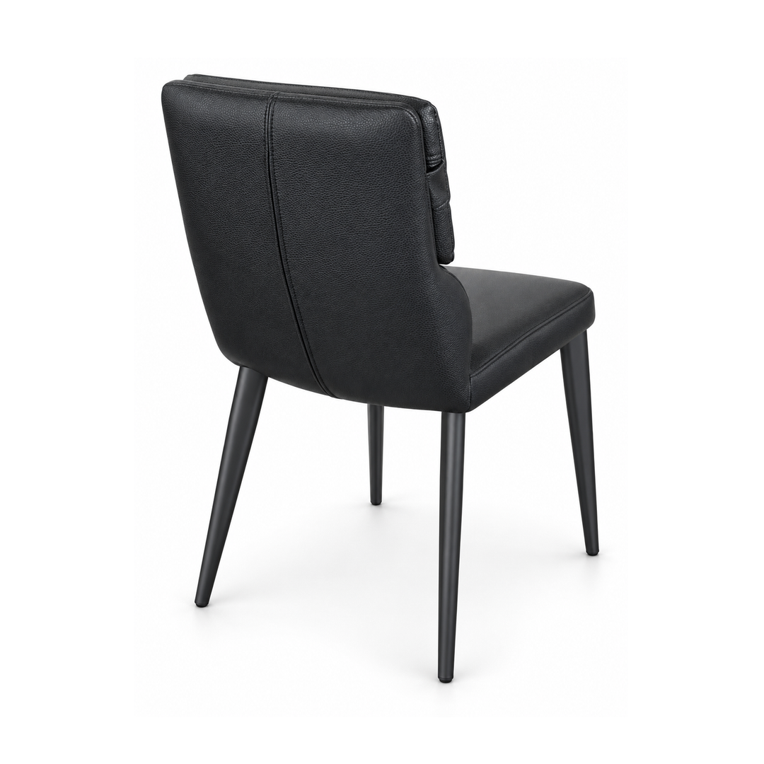 BENNIE Cushioned Black Dining Chair