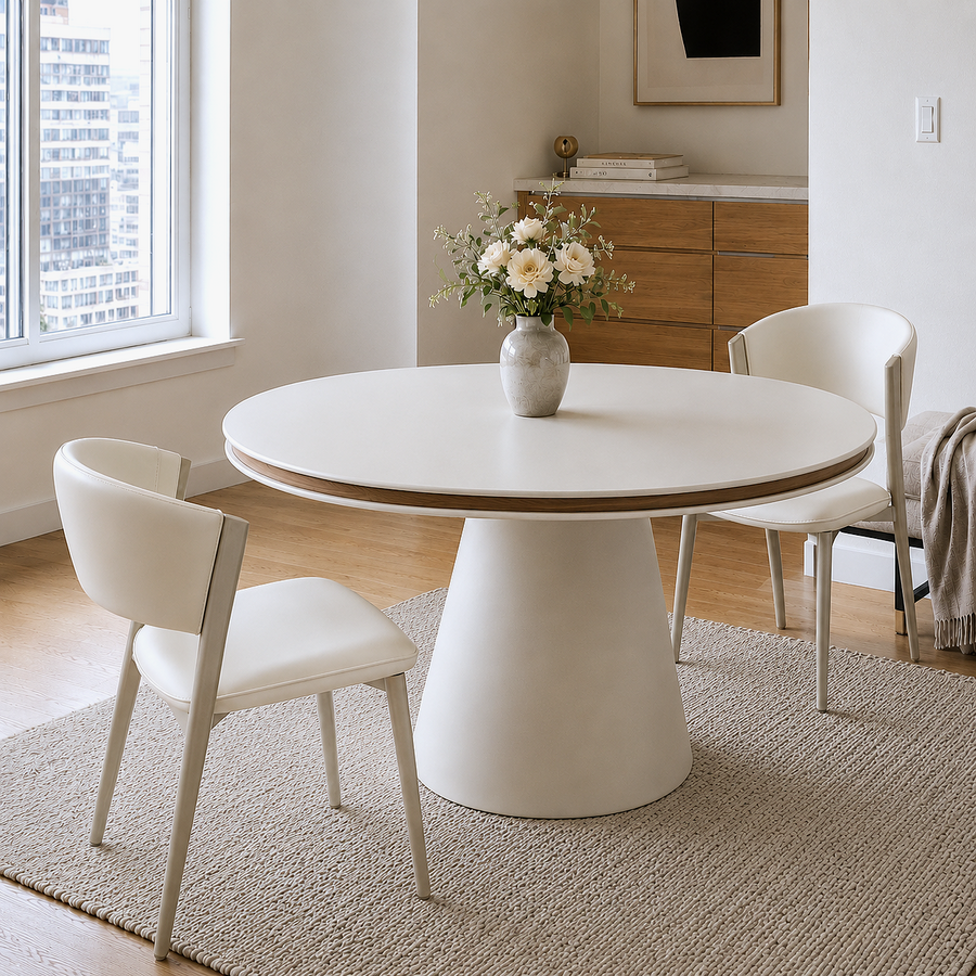 BRIELLE White Oak Veneer Dining Table