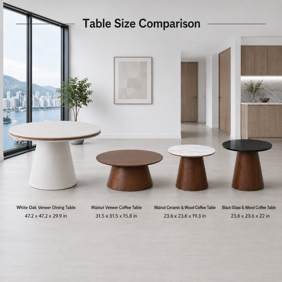 BRIELLE White Oak Veneer Dining Table