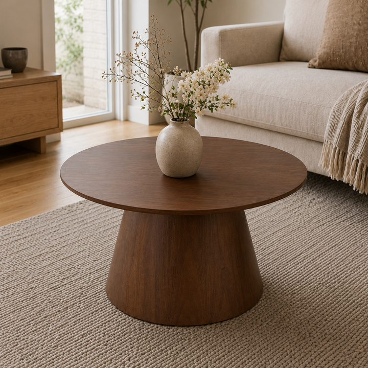 BRIELLE Walnut Walnut Veneer Coffee Table