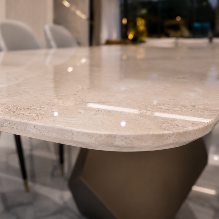MAESTRO Tivoti Gold Marble Dining Table