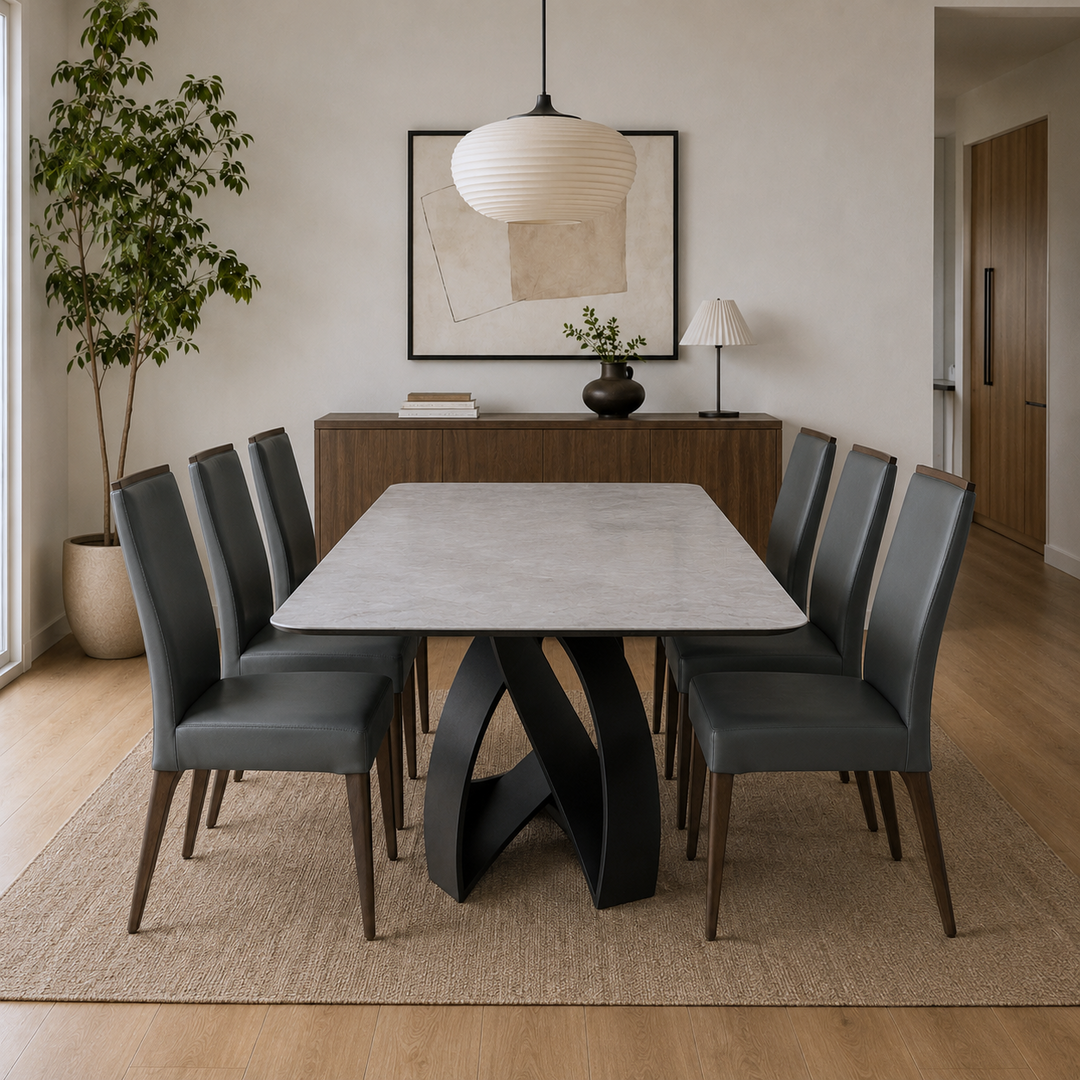 NERIDA 240cm Glacier Grey Extendable Dining Table