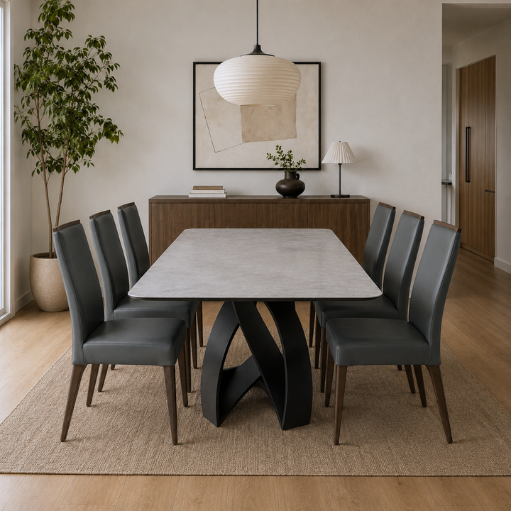 NERIDA 240cm Glacier Grey Extendable Dining Table