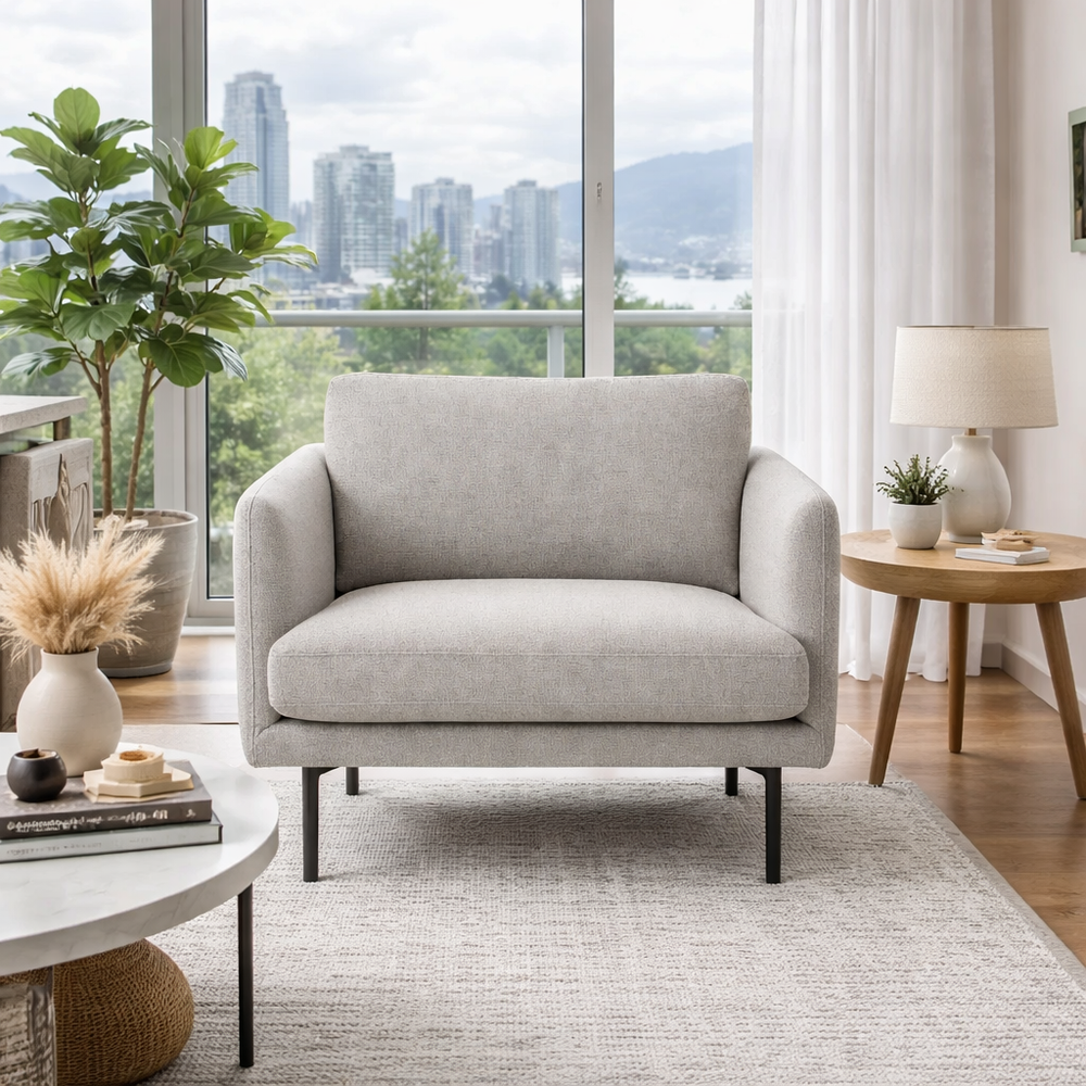 HARRISON Grey Fabric Sofa