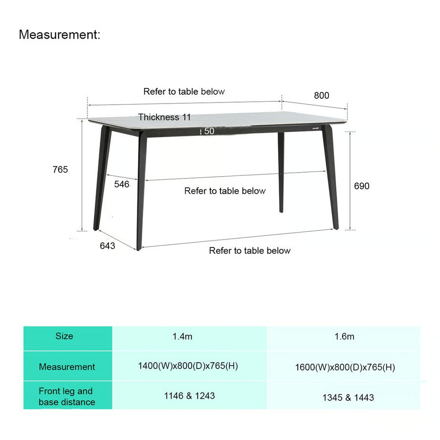 CARLY Beveled-Edge Dining Table