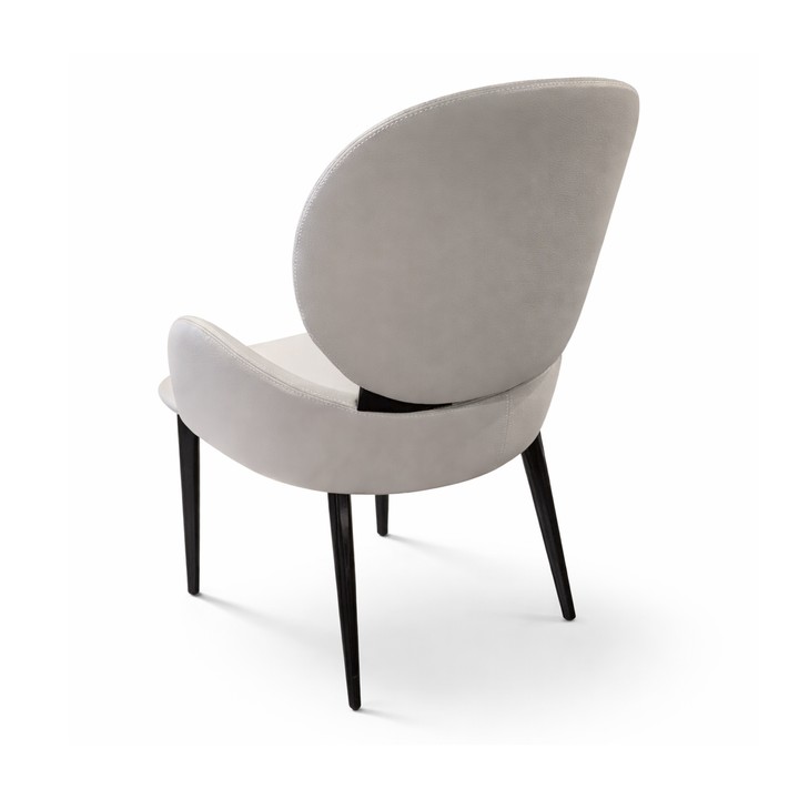 ARC Curved-Back Beige Dining Chair