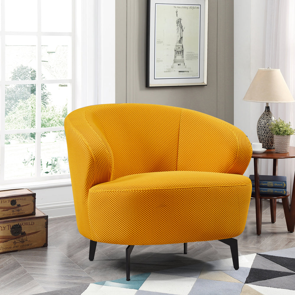 LINUS Curved Yellow Sofa Seater