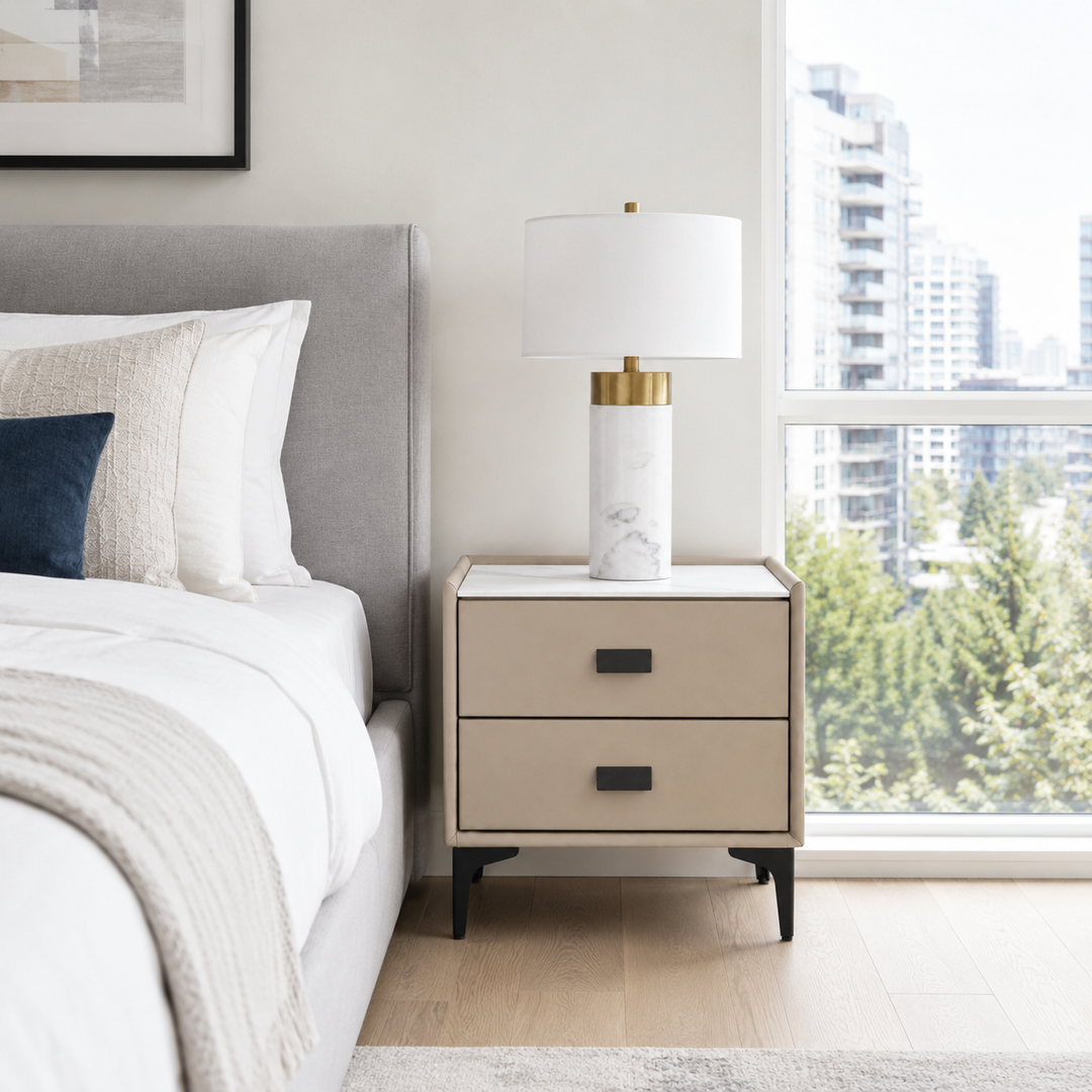 MAKENNA Sculptural Marble Desk Lamp