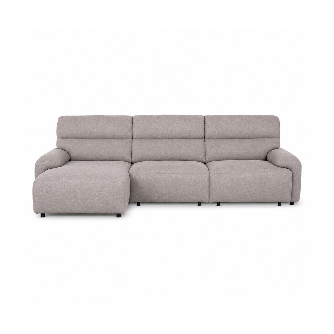 LAZARO Electric Slide-Out Sofa Bed Taupe Left