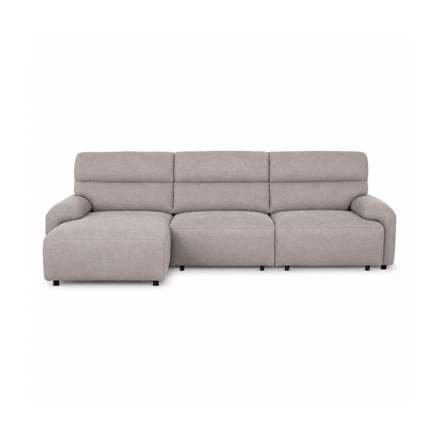 LAZARO Electric Slide-Out Sofa Bed Taupe Left