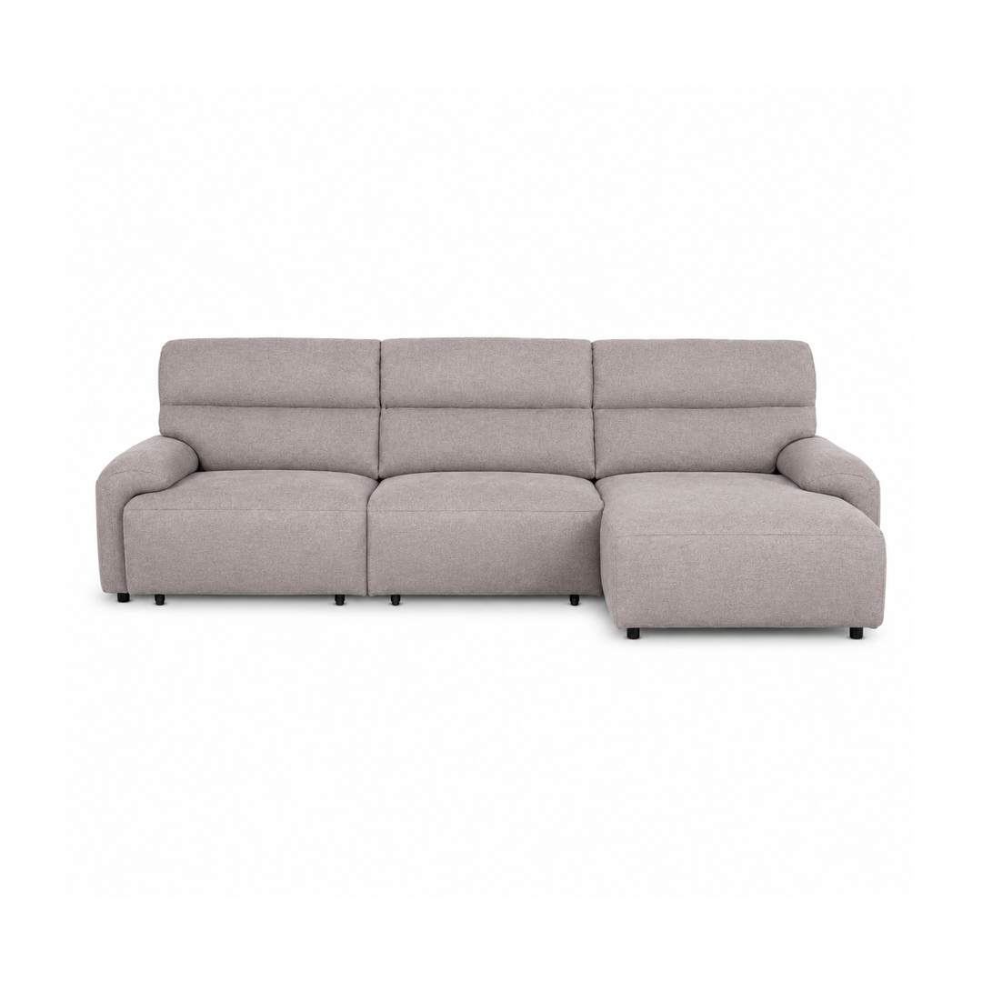 LAZARO Electric Slide-Out Sofa Bed Taupe Right