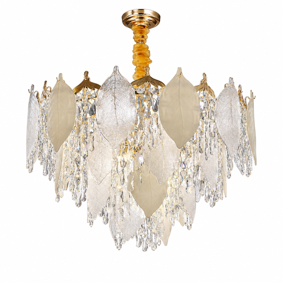 DELLA Crystal Leaf Chandelier Light