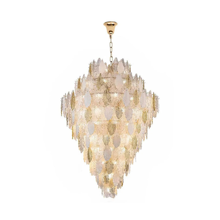 DELLA Large Crystal Leaf Chandelier Lamp