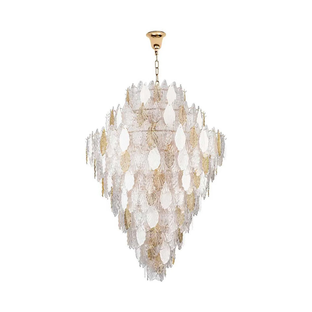 DELLA Large Crystal Leaf Chandelier Lamp