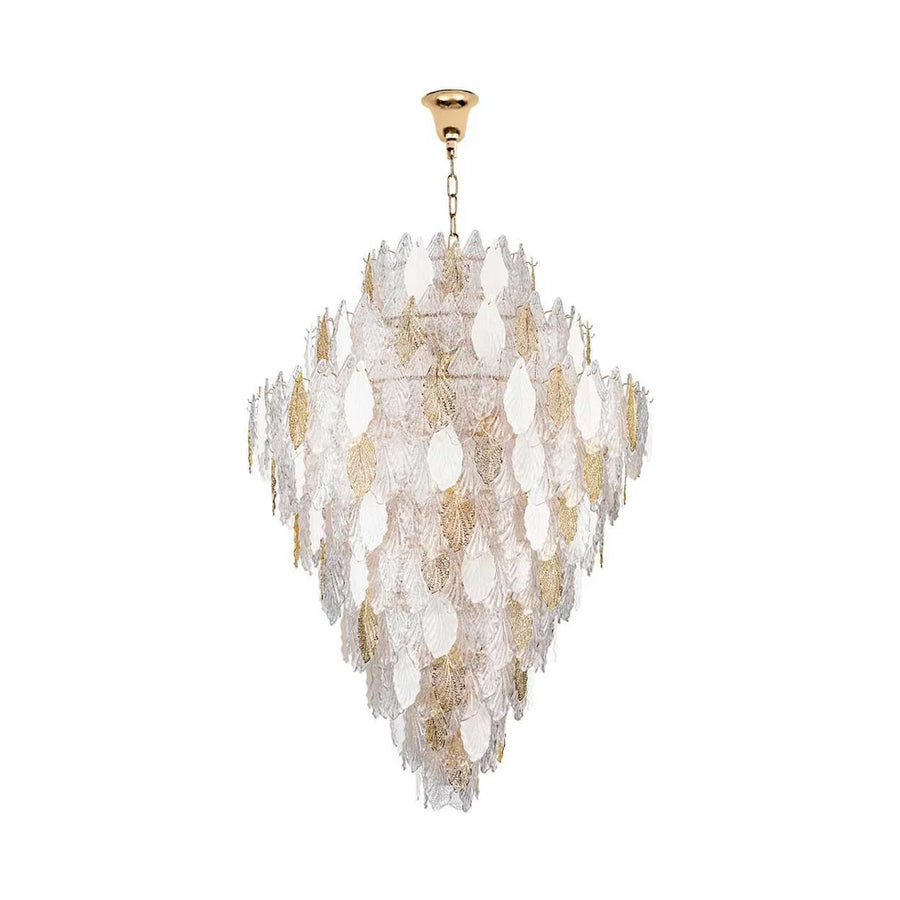 DELLA Large Crystal Leaf Chandelier Lamp