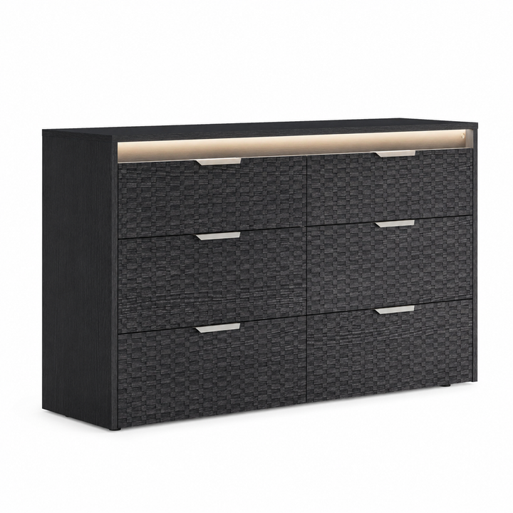 LUISA Dark Oak Tetris Matte Dresser - ALF Italia