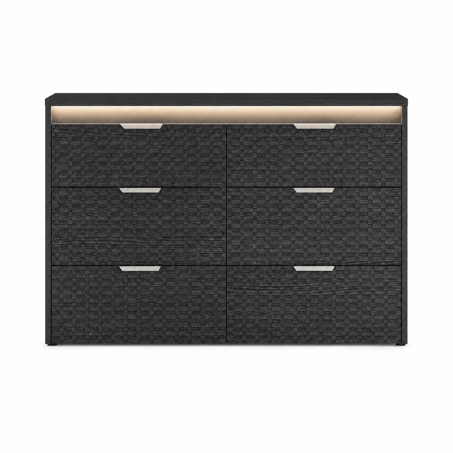 LUISA Dark Oak Tetris Matte Dresser - ALF Italia