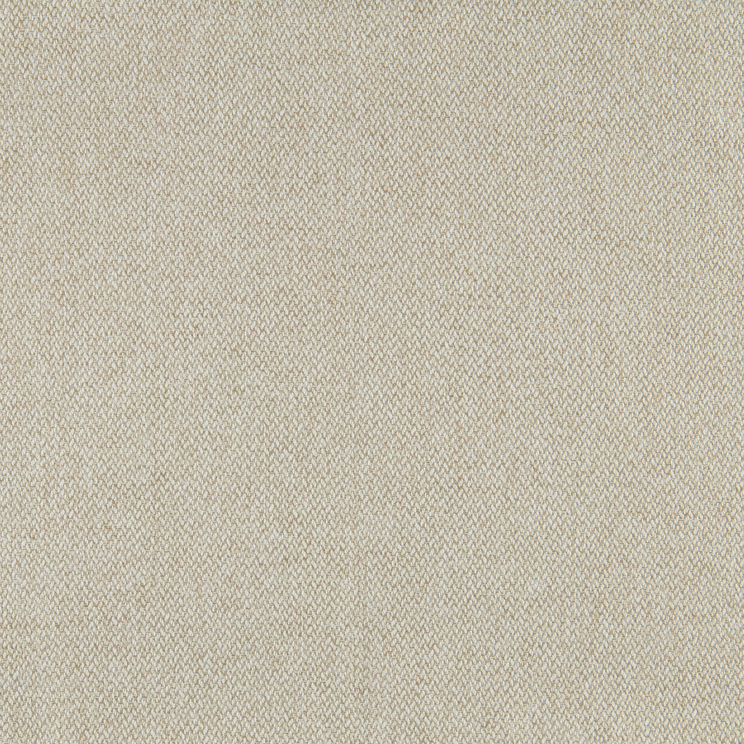 Close-up of a beige woven fabric texture showing a tight, uniform weave pattern.