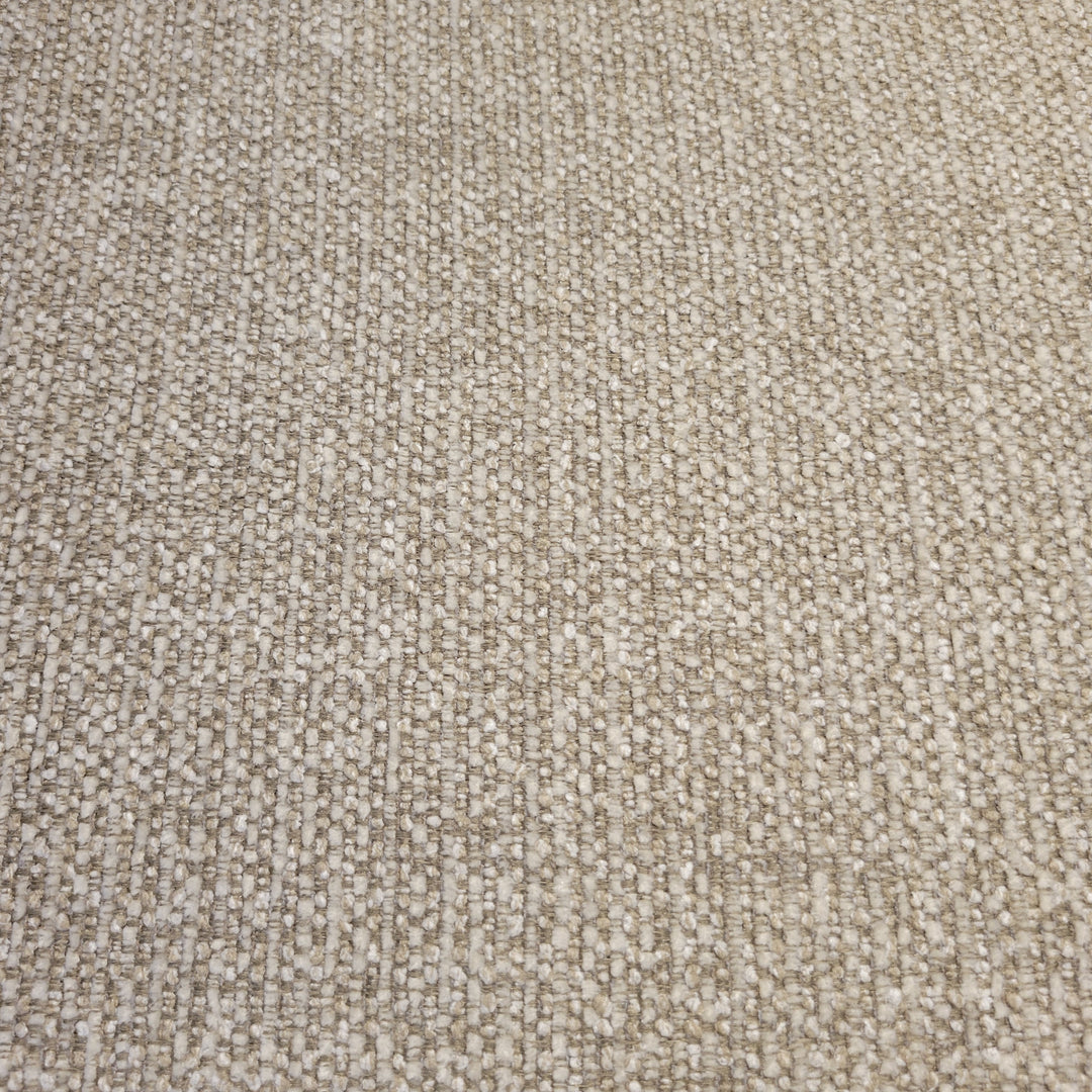 Close-up of a beige woven fabric texture.