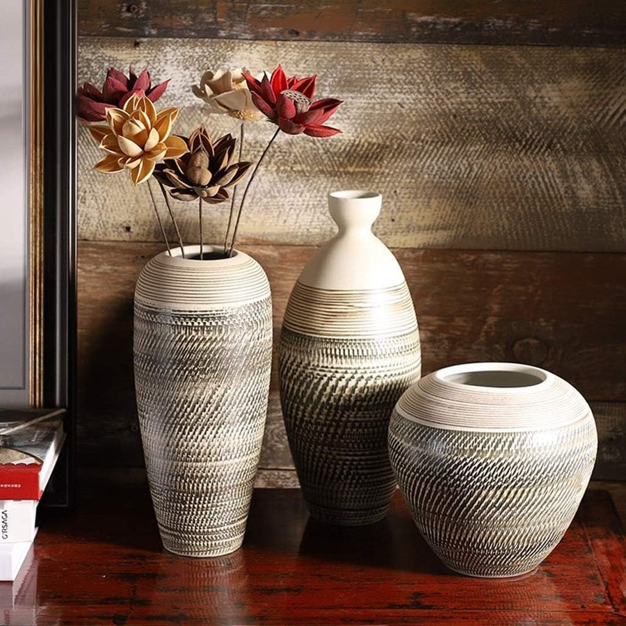 Textured Ceramic Accent Vase