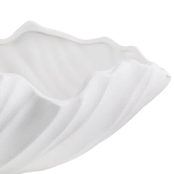 DARIUS Sculptural White Glazed Ceramic Bowl