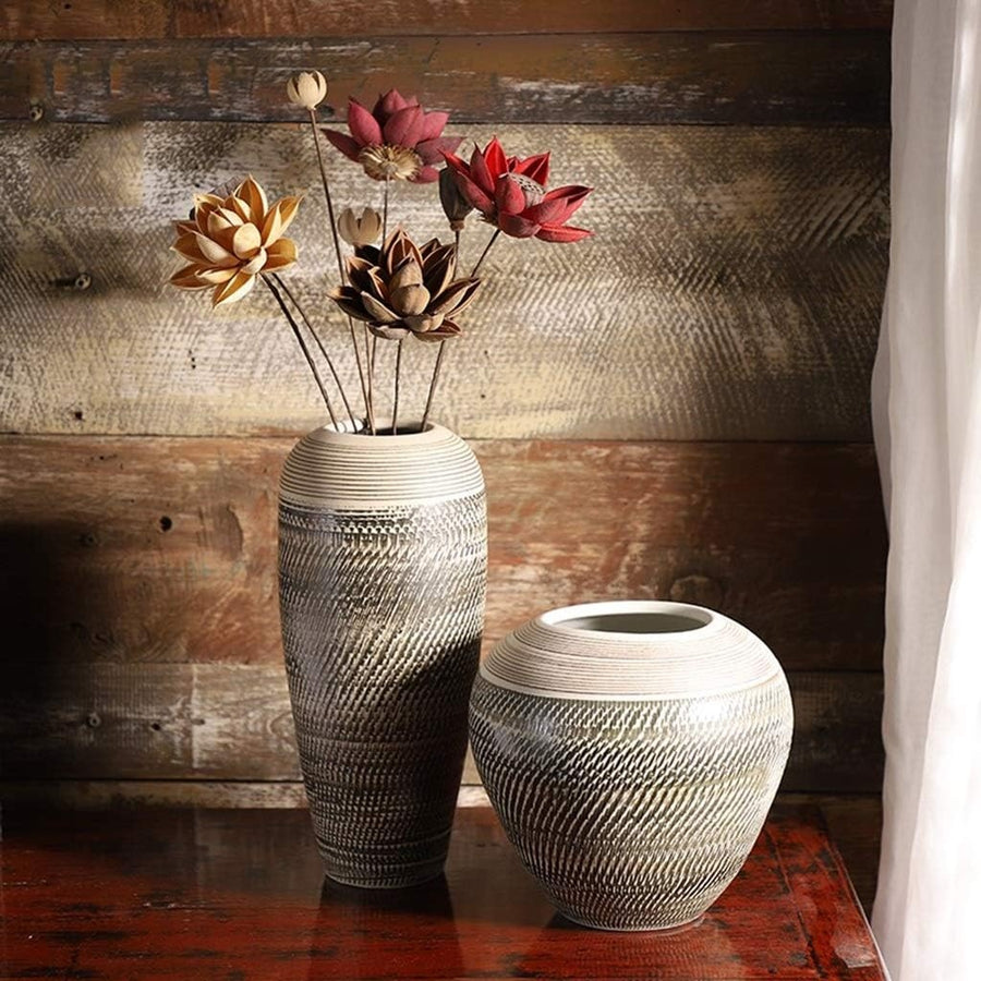 Textured Ceramic Accent Vase