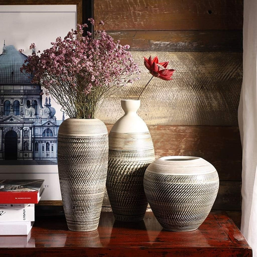 Textured Ceramic Accent Vase