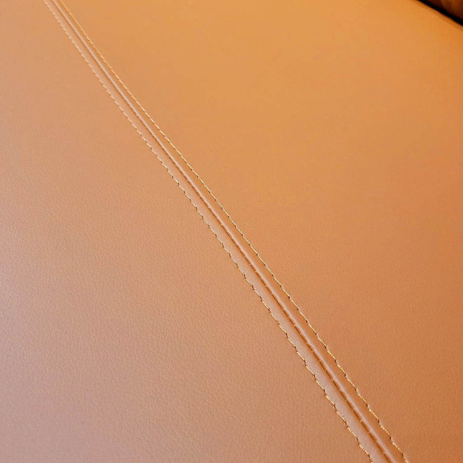 TYNE Leather Upholstered Modern Orange Sectional