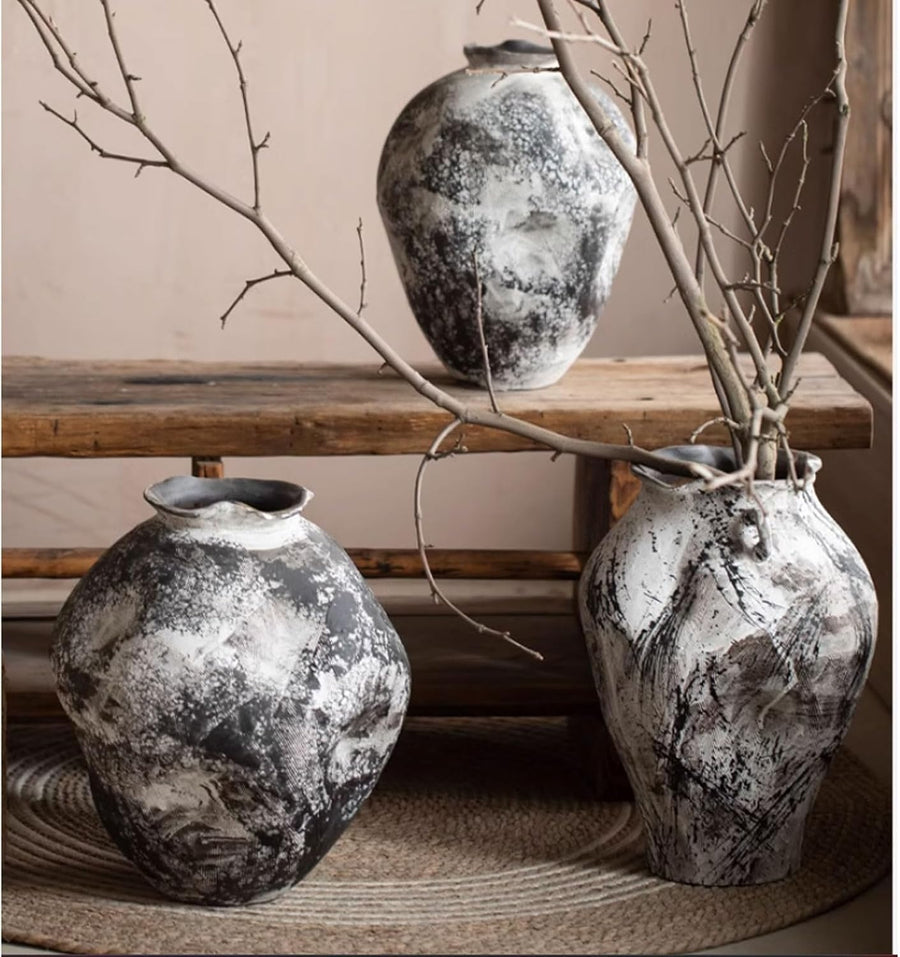 Aimeryup Ceramic Pottery Big Belly Vase