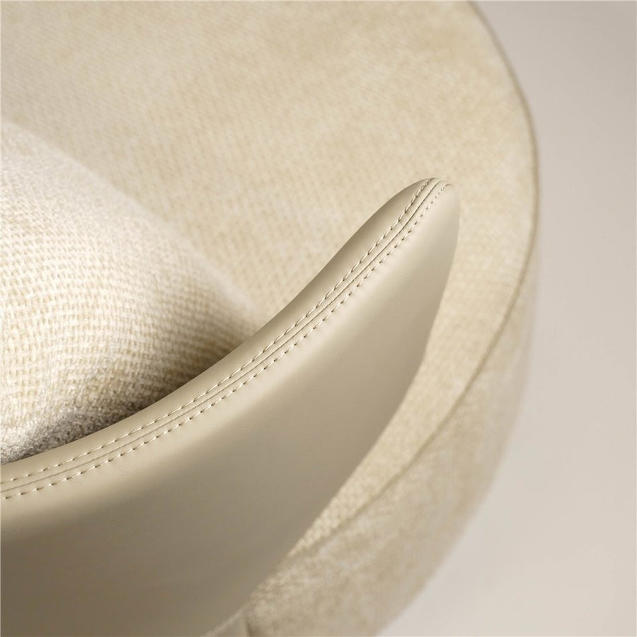 EVERLY Swivel Woven Fabric Accent Chair