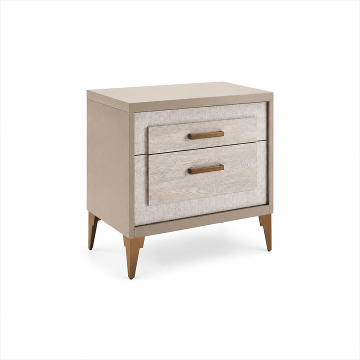 UDOLF Light Oak Whitened Oak Nightstand - ALF Italia