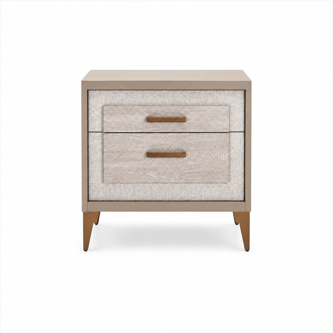 UDOLF Light Oak Whitened Oak Nightstand - ALF Italia