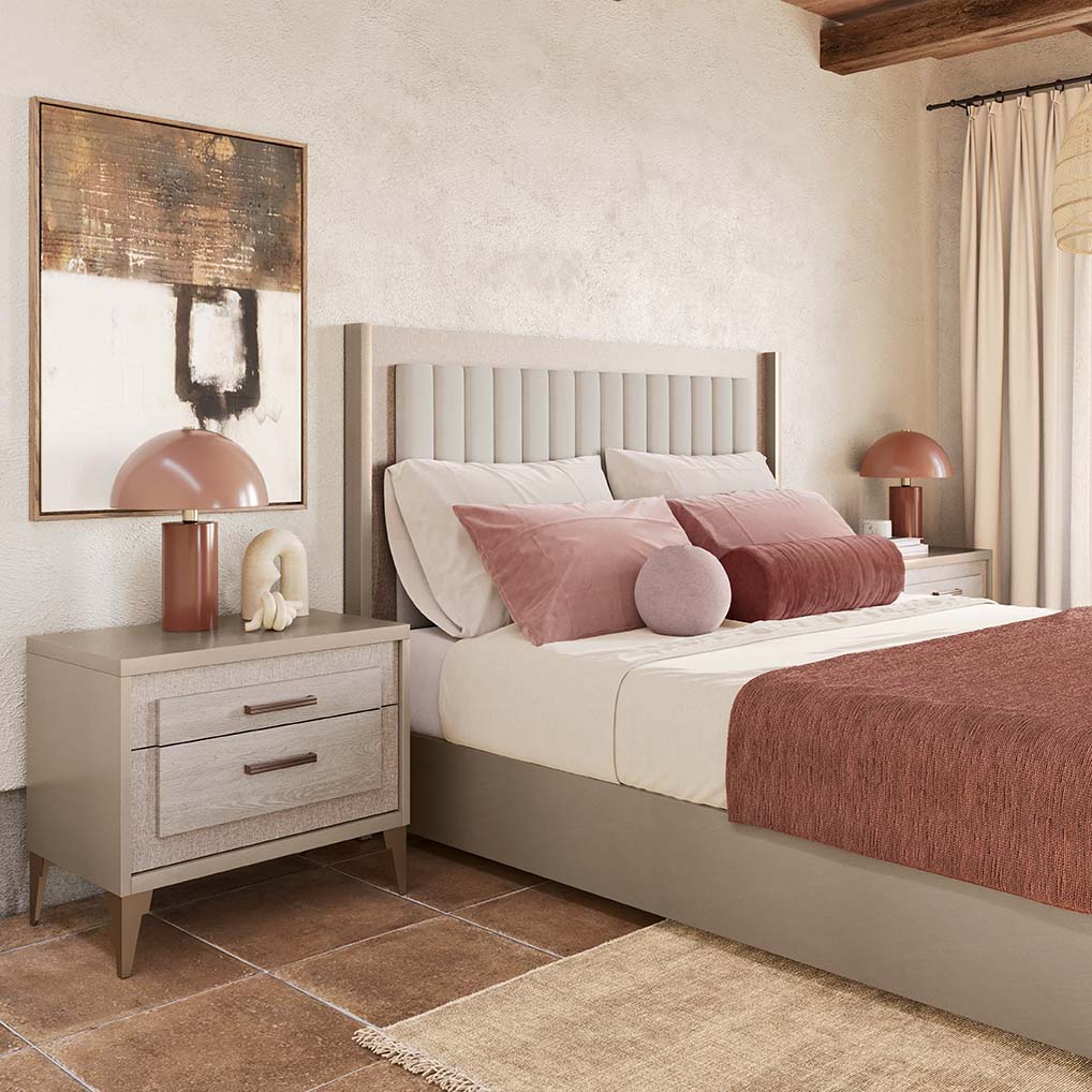 UDOLF Light Oak Whitened Oak Nightstand - ALF Italia