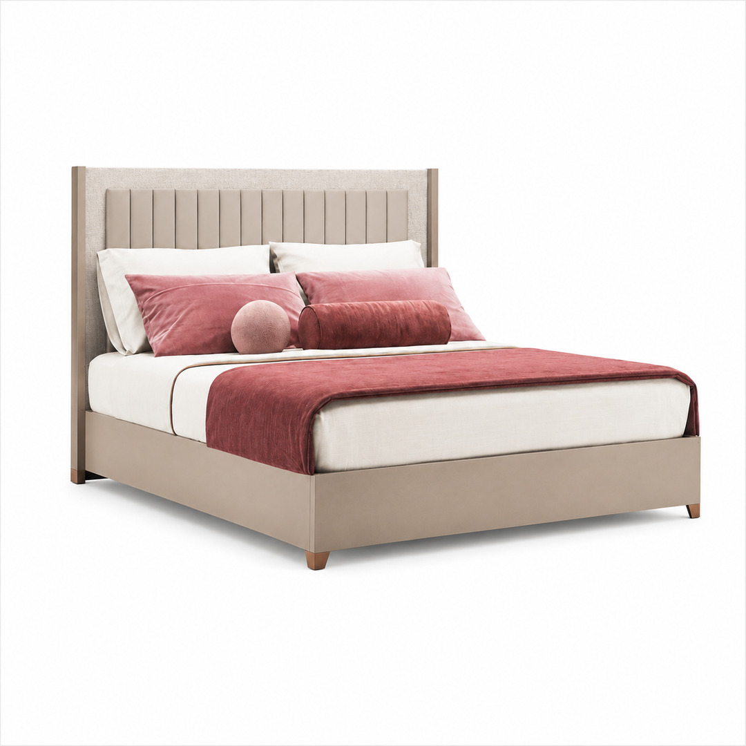 UDOLF Light Oak Whitened Oak Bed - ALF Italia