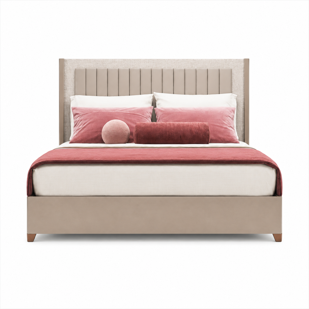 UDOLF Light Oak Whitened Oak Bed - ALF Italia