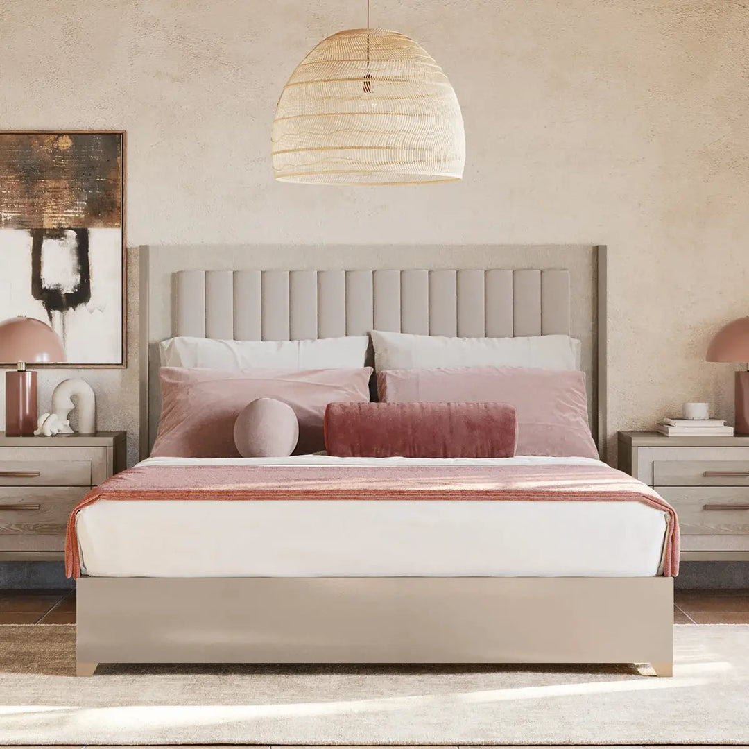 UDOLF Light Oak Whitened Oak Bed - ALF Italia